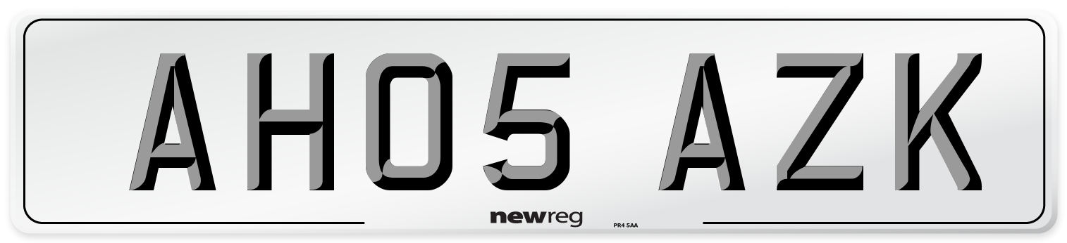 AH05 AZK Number Plate from New Reg